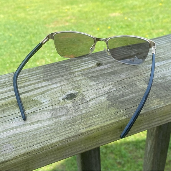 Liz Claiborne metallic teal half rim glasses frames L615 0DA4 - Picture 9 of 13